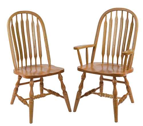 Amish Bent Paddle Chair - Click Image to Close