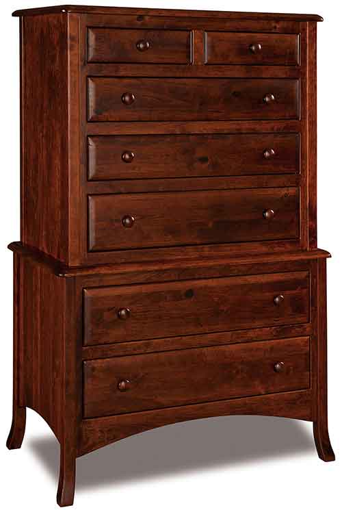 Amish Carlisle 7 Drawer Chest-on-Chest