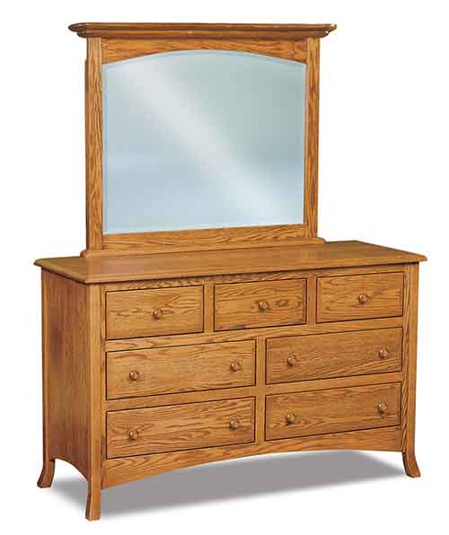 Amish Carlisle 7 Drawer 59" Dresser - Click Image to Close