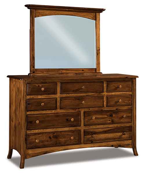 Amish Carlisle 10 Drawer 66" Dresser - Click Image to Close