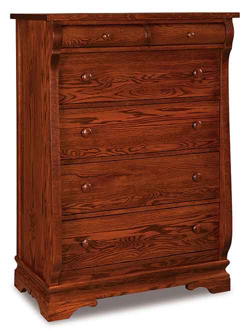 Amish Chippewa Sleigh 6 Drawer Chest