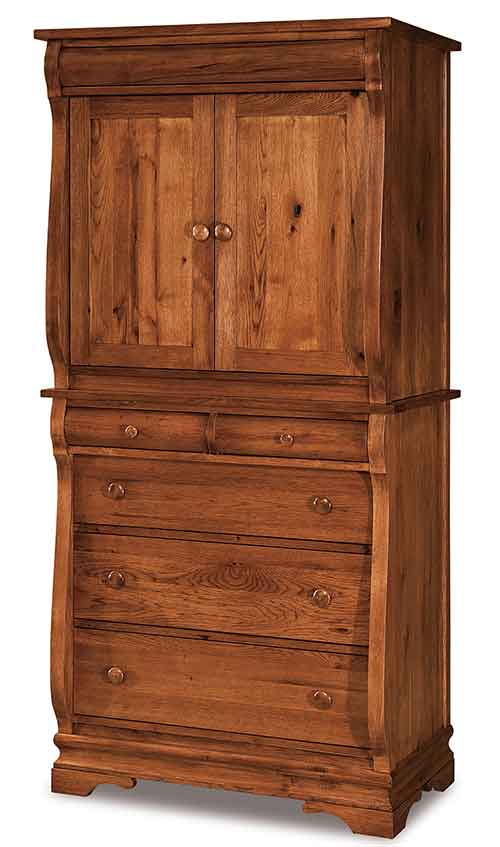 Amish Chippewa Sleigh Armoire - Click Image to Close