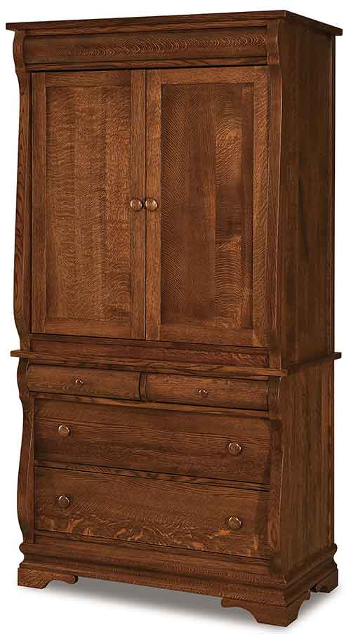 Amish Chippewa Sleigh Armoire - Click Image to Close