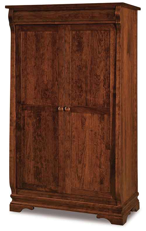 Amish Chippewa Sleigh Wardrobe Armoire - Click Image to Close