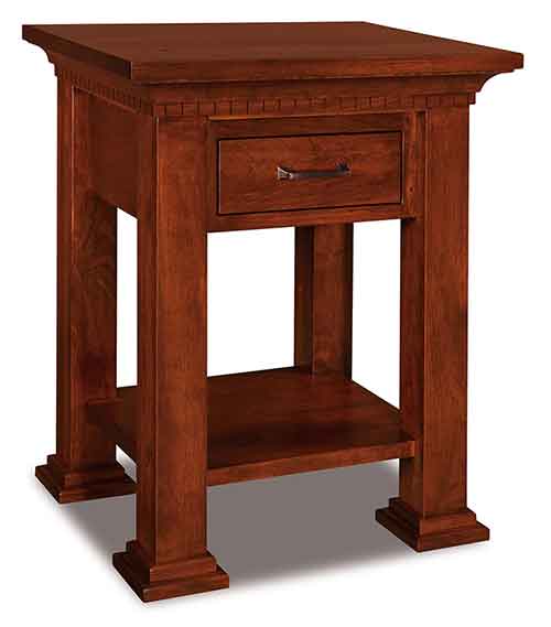 Amish Empire 1 Drawer Nightstand with opening - Click Image to Close