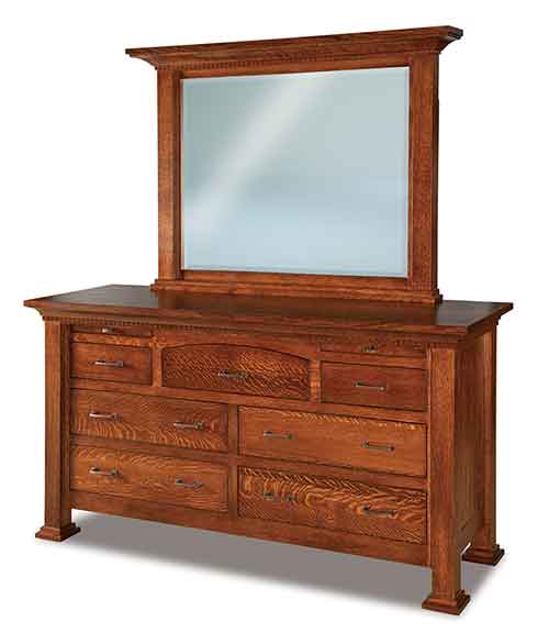 Amish Empire 7 Drawer Dresser w/jewelry drawer - Click Image to Close