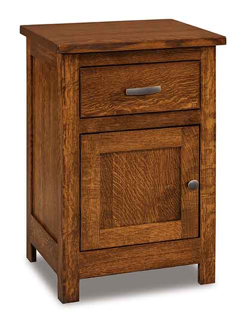 Amish Flush Mission Taller 1 Drawer, 1 Door Nightstand