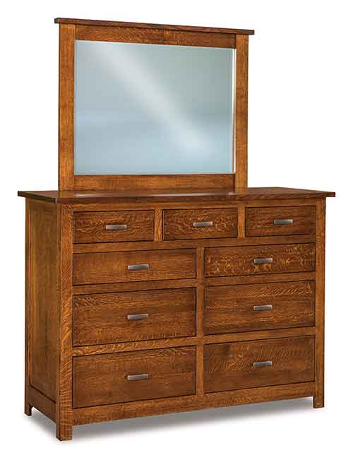 Amish Flush Mission 9 Drawer 59" Dresser