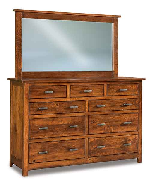 Amish Flush Mission 9 Drawer Dresser