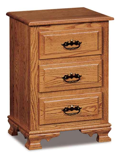 Amish Hoosier Heritage Taller, 3 Drawer Nightstand