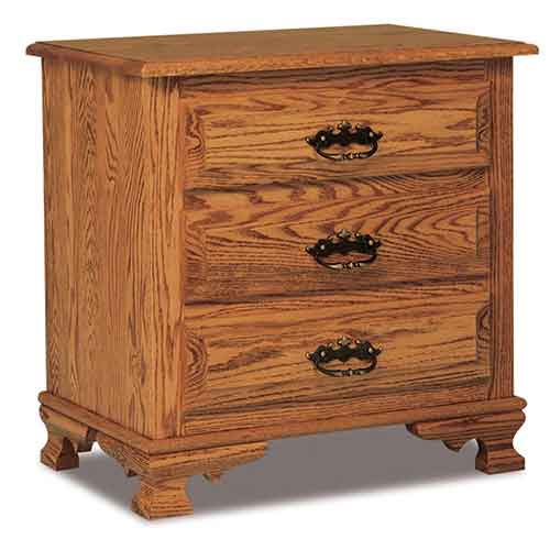 Amish Hoosier Heritage 3 Drawer Nightstand