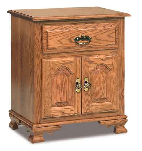 Amish Hoosier Heritage Taller Nightstand, 1 drawer, 2 doors - Click Image to Close