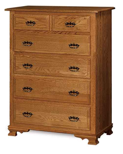 Amish Hoosier Heritage 6 Drawer Chest - Click Image to Close