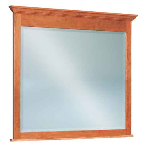 Amish Hoosier Heritage Beveled Square Crown Top Mirror