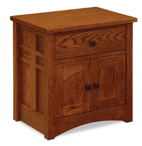 Amish Kascade Nightstand 1 drawer, 2 doors - Click Image to Close