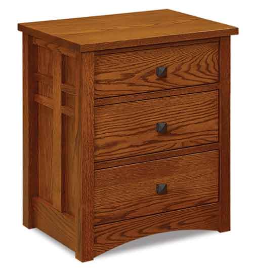 Amish Kascade 3 Drawer Nightstand - Click Image to Close