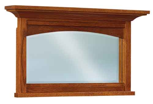 Amish Kascade Beveled Arch His & Hers Chest Mirror - Click Image to Close