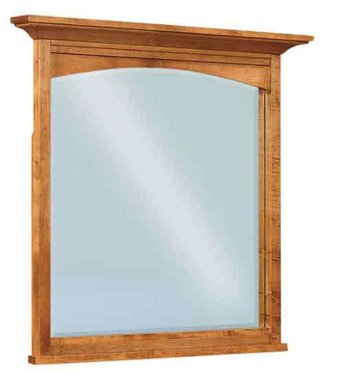 Amish Kascade Beveled Arch Mirror - Click Image to Close