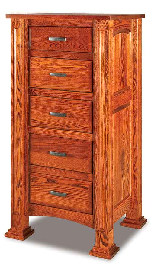 Amish Lexington 5 Drawer Lingerie Chest - Click Image to Close