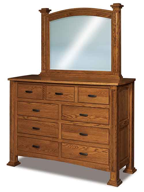 Amish Lexington 9 Drawer Mule Dresser