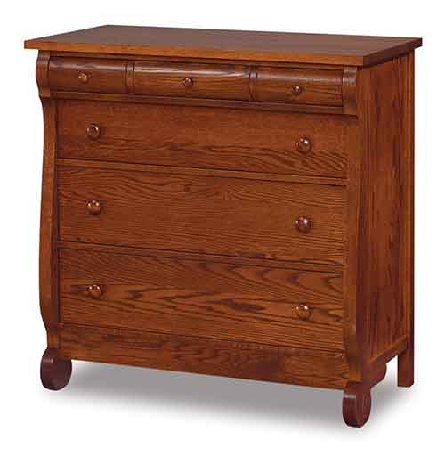 Amish Old Classic Sleigh 6 Drawer Child's Chest - Click Image to Close