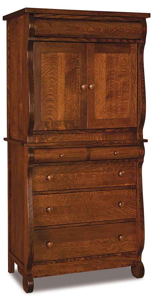 Amish Old Classic Sleigh Armoire - Click Image to Close