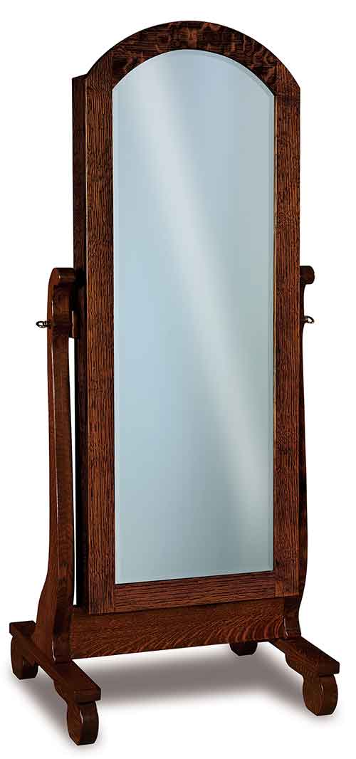 Amish Old Classic Sleigh Cheval Mirror - Click Image to Close