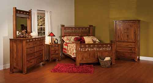 Amish Sequoyah Taller 3 Drawer Nightstand - Click Image to Close