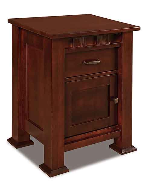 Amish Sequoyah Taller 1 Drawer, 1 Door Nightstand