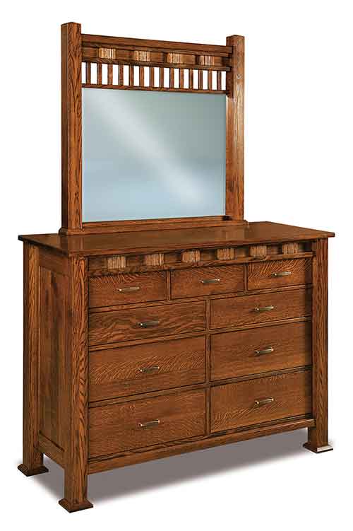 Amish Sequoyah 9 Drawer Dresser - Click Image to Close