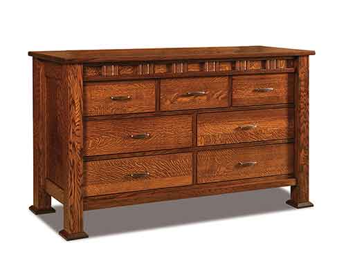 Amish Sequoyah 7 Drawer Dresser - Click Image to Close