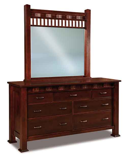 Amish Sequoyah 7 Drawer Dresser