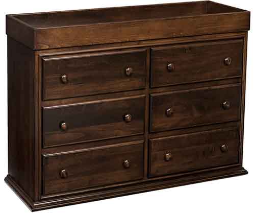 Modal Additional Images for Amish Traditional Convertible Changing Dresser