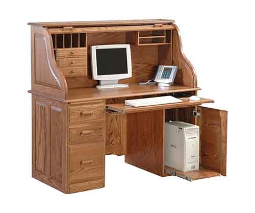 (image for) Amish Computer Rolltop Desk