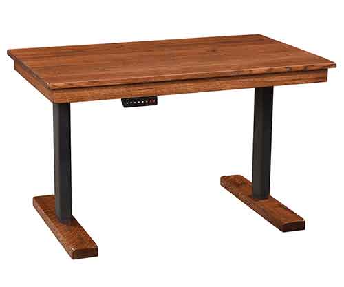 (image for) Amish SUP48 Adjustable Desk with Handplaned Top