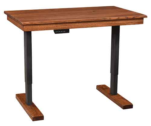 Modal Additional Images for Amish SUP48 Adjustable Desk with Handplaned Top