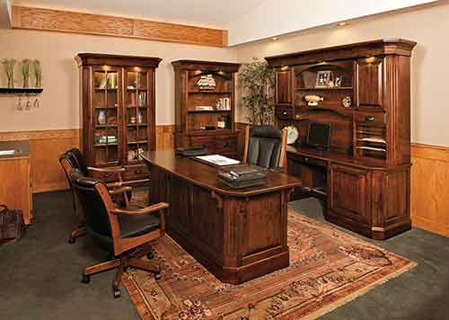 Modal Additional Images for Amish Saturn Desk with Hutch Top