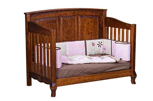 Amish French Country Convertible Crib with Panel Front - Click Image to Close