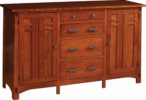 Bungalow Server 36" - 2 Doors 4 Drawers - Click Image to Close