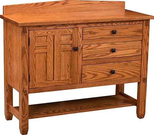 Bungalow Sideboard 39'' - 1 Door 3 Drawers - Click Image to Close