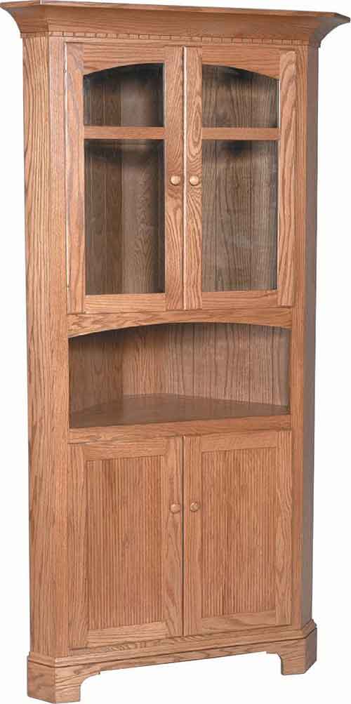 NBS 32'' Corner Hutch w/Open Deck