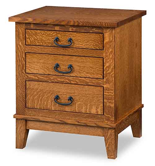 Sierra Mission 3-Drawer Nightstand 24" - Click Image to Close