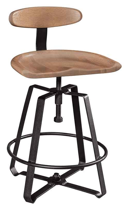 Iron Craft Barstool with Back - Click Image to Close