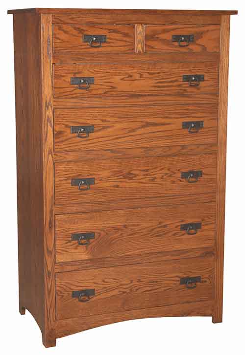 Amish Shaker 7 Drawer High Chest