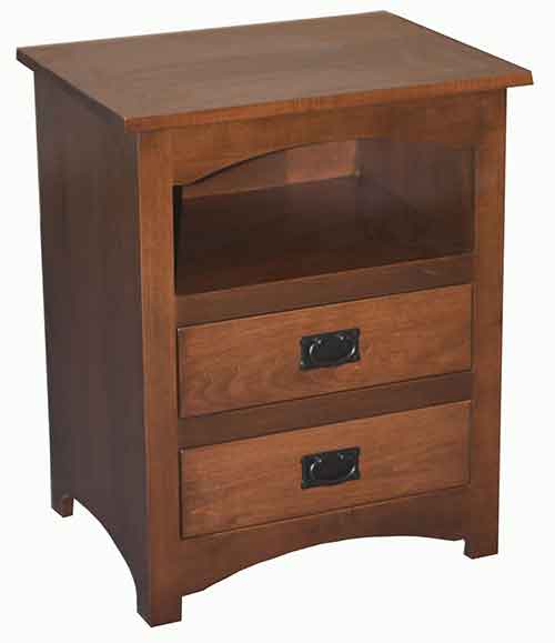 Amish Shaker 2 Door Open Nightstand