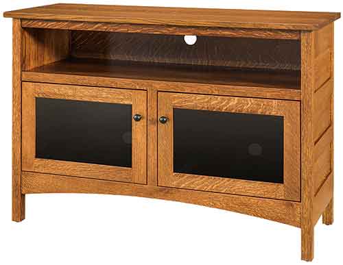 Amish Granny Mission TV Stand with Sound Bar Shelf