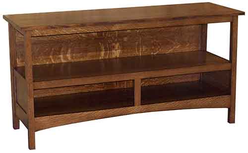 Amish Granny Mission 60" Open TV Stand - Click Image to Close