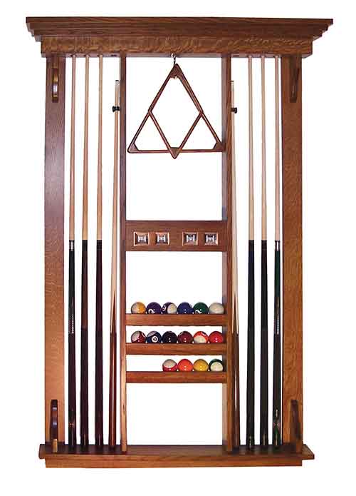 Amish Pool Cue Wall Rack