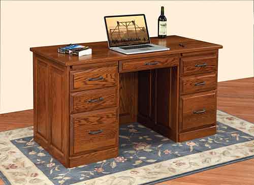 Tradtional Flat Top Desk - Click Image to Close