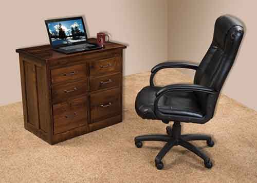 Pull Out Desk 34" Mission - Click Image to Close